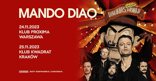 Mando Diao na dwóch koncertach w Polsce