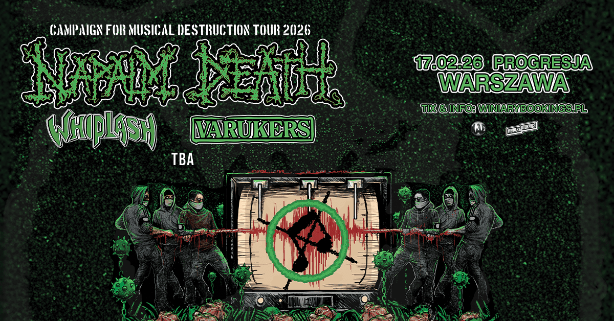 Napalm Death wróci po roku do Warszawy