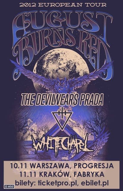 August Burns Red, The Devil Wears Prada, Whitechapel - Progresja - Warszawa