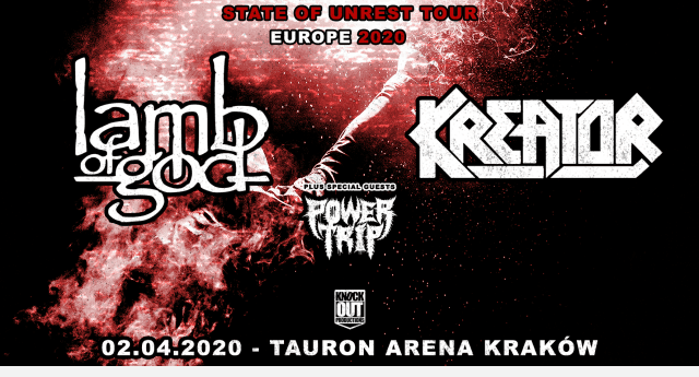 Kreator i Lamb Of God wystąpią w Krakowie