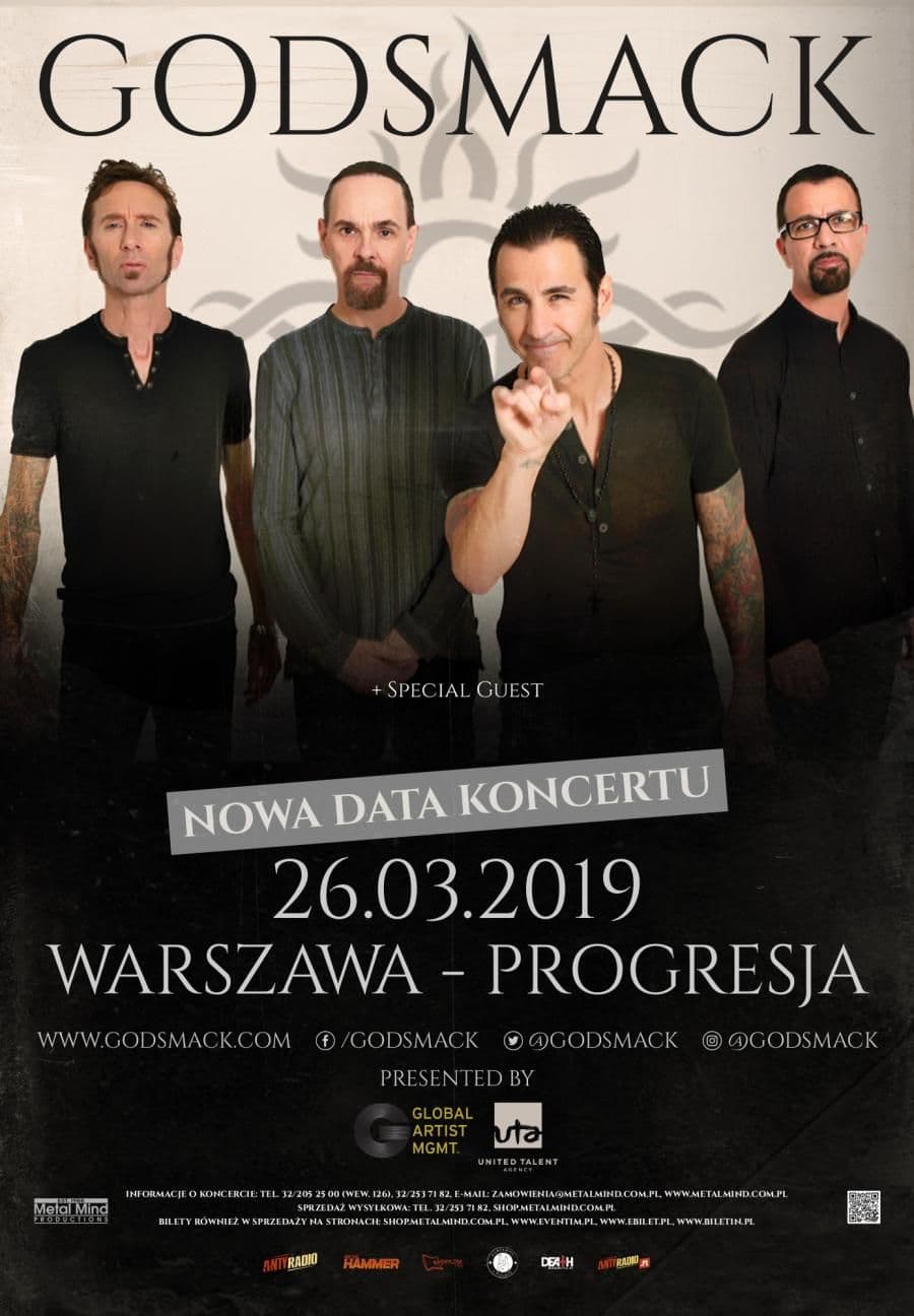 Nowy termin warszawskiego koncertu Godsmack
